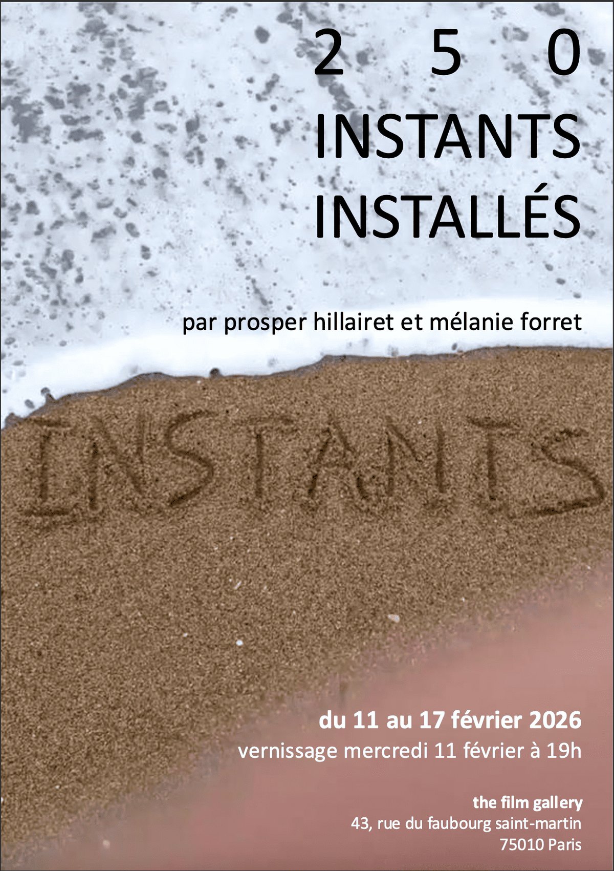 affiche de l’exposition « instants installés »